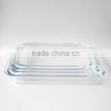 Rectangle Transparent Glass Baking Dish Plate for Kitchen thumbnail-2