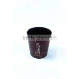 Newest The Statue Print Waste Bin Faux Leather Open Top Trash Can thumbnail-3