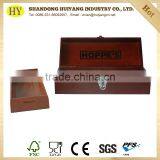 Custom Distressed Wooden Box With Handle and Tray thumbnail-2