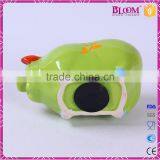 Handmade Craft Green Pig Shape Ceramic Piggy Bank thumbnail-6