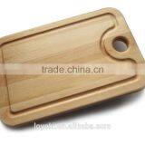 Best Organic Natural Beech Wood Cutting Board With Holder Hole 13-3/4"x9"x3/4" Chopping Board With Groove thumbnail-1