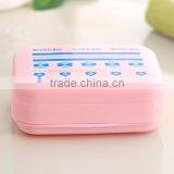Traveling Portable Plastic Soap Dish With Drain Tray and Cover thumbnail-3