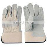 Natural Color Cow Split Leather Safety Glove thumbnail-1