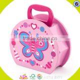 Wholesale Role Play Wooden Jewelry Box Toy Beautiful Pink Wooden Jewelry Box Toy Hot Kids Wooden Jewelry Box Toy W10D105 thumbnail-2