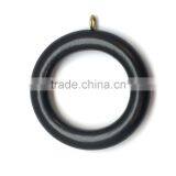 Circle Wood Curtain Rod Ring With Screw Eyelet, Black Wood, ID40mm/OD65mm thumbnail-3