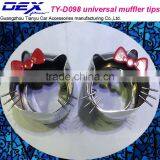 Small Charming Red Bowknot Kitten Universal Muffler Tips Exhaust thumbnail-1