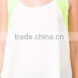 Oem Women's Clothing Hot New Design Sexy Lady Mesh Stitching Vest Chiffon Shirt thumbnail-3