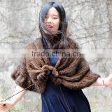 CX-B-M-24F 2017 New Disign Mink Fur Cape, Ladies Winter Shawl thumbnail-2
