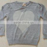 Knitted Kids Pullover Sweater,love Printed Girls Sweater Design(BKNK5363) thumbnail-1