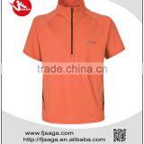 Men's Half-zipper Polyester Dri Fit Short Sleeve T-shirt thumbnail-1