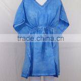 LADIES BEACHWEAR SANDWASH KAFTANS BEACH WEAR BREATHABLE ALL COLORS thumbnail-1