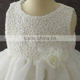 New White Girls Lovely Wear Cheap Wholesale Children Frocks Design Girls Flower Party Dresses Fluffy Baby First Communion Dress thumbnail-5