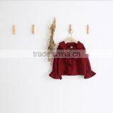 2-7 Years Wholesale 2017 New Fashion Girls Plaid Shirt Full Sleeve Ruffles Autumn Cotton Girls Blouses thumbnail-5