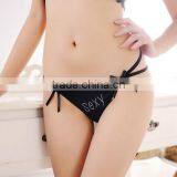 China Factory OEM Sexy Women Lace Solid G-String V-String Underwear Ladies Briefs Lingerie thumbnail-3