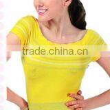 Fashionable Seamless Lady Short Sleeve T-shirt thumbnail-1