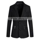 1pc Hot Sale With Zipper Pattern Turn Down Callor Long Sleeve Cotton and Polyester Bussiness Blazer thumbnail-3