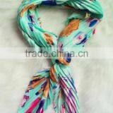 EY0017A Best Sale Colorful Printing Friendly Polyester Elephant Print Scarf thumbnail-3