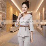 Custom Fashion Slim Fit Latest Design Spa Shop Staff Workwears Uniforms for Women thumbnail-6