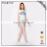 Customizable Pattern Printed O-Neck 2017 Summer Tops thumbnail-4