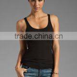 2x1 Ribbed Modal Cotton Tank Tops in Black thumbnail-1