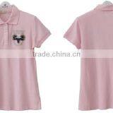 High Quality Pique Cotton/spandex Polo Shirt With Logo Embroidery Ladies thumbnail-2