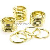 Metal Key Chain Gold Split Ring thumbnail-1