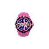 PMS Color Silicone Wrist Watch With UK Flag Pattern For Girls / Boys OEM / ODM