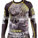 Wholesale Custom Sublimated Lycra Long Sleeve BJJ Rash Guard thumbnail-5
