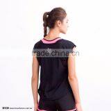 Wholesale Fitness Apparel Adult Short Sleeve Net Top thumbnail-2