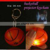 LED Basketball Logo Projection Keychain,shenzhen New Items