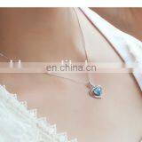 925 Silver Box Chain Forever Heart Necklace High Quality thumbnail-3