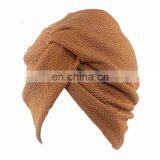 Fashion Style Poplin Gauze Perm Turban Hood Hat Noble Retro Indian Hat thumbnail-2