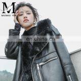 Real Sheep Fur Spring Tuscan Leather Jacket Long Sleeve Genuine Leather Jacket thumbnail-2
