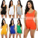Casual Blank Fluorescent Color Romper Sexy 2020 Fashion Newest Women One Piece Jumpsuit Short Bodycon Jumpsuit thumbnail-3