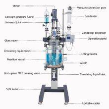 Pilot 30Liter Chemical Laboratory Lifting Double Layer Jacketed Glass Reactor China thumbnail-3
