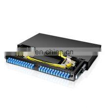 19 Inch Rock Mount ODF 1U 24 Port SC SX Fiber Optic Patch Panel Empty thumbnail-2