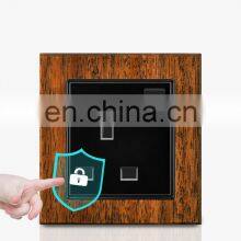 Universal 5 Pin Wall Socket With Switch 16A Thick Solid Wood Panel 86*86mm Socketes and Switches Electrical With LED Light thumbnail-3