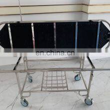 Stainless Steel Ambulance Emergency Stretcher Cart Patient Transport Trolley for Hospital thumbnail-3