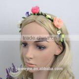 Artificial Flower Rose Wedding Garland Bridal Wreath Hair Accessories thumbnail-4