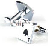 Fashional Popular Holesale Custom Enamel Brass Playing Card Cufflinks thumbnail-2