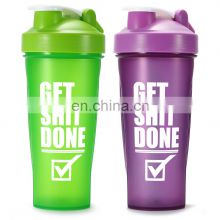 2021 ready to ship 600ml bpa free plastic glitter classic blender gym clear neon colorful premium fitness shake bottle