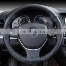 Hot New Product Leather Braided Steering Wheel Cover, Soft Non-slip Universal Steering Wheel Cover thumbnail-2