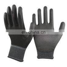 En388 4131 White Black Guantes de Trabajo Palm Coated Nylon PU Gloves Polyurethane Palm Fit Safety Glove Work Gloves thumbnail-2
