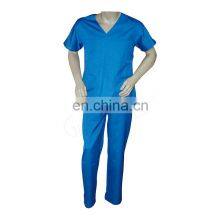 Hot Sale v Neck Design Men Women Hospital Uniform Medical Disposable Scrub Suit for Doctors and Nurses thumbnail-2