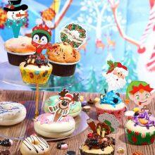Christmas Party Lovely Decorations Mini Christmas Cake Toppers Xmas Silicone Cupcake Ornaments