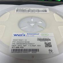 0805N8R0C500CT Walsin Multilayer Ceramic Capacitors MLCC - SMD/SMT 8.0pF,+-0.25%,50V