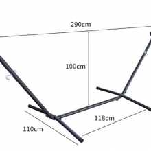 Outdoor Hanging Chair Hammock Adjustable Rope Steel Frame With Powder Coated Canvas and Cotton Fabric For Park Bedroom Use thumbnail-3