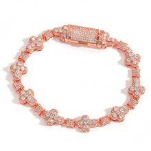 Unisex Hip-hop Bracelet, a Cross Set With Zircon - Fashionable, Personalized and Niche Jewelry thumbnail-4