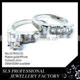 Fashion Ring With Big Stone 925 Silver Material Couple Love Band Rings Cheap Wedding Ring for Unisex Gender thumbnail-2