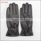 Ladies Winter Cheap Leather Hand Gloves Black Women thumbnail-1